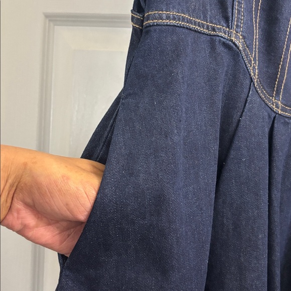 Stylish Dark Blue Denim Dress - Picture 13 of 16